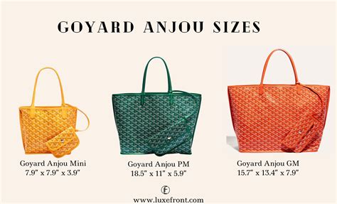 goyard leather reversible tote|Goyard tote bag size comparison.